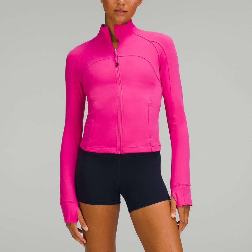 lululemon Define Cropped Jacket Nulu Sonic Pink Size 8 NWT
